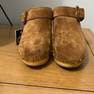 NWT Veronica Beard Clogs, brown suede, 7